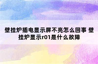 壁挂炉插电显示屏不亮怎么回事 壁挂炉显示r01是什么故障